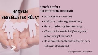 Szeretetgesztusok megbeszélés